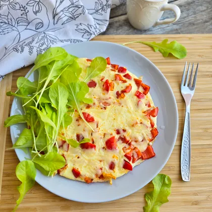 Омлет с болгарским перцем и сыром 