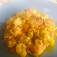 Курица с булгуром и овощами