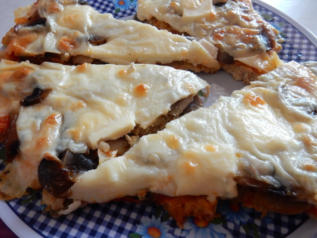 Пицца для пп на курином мясе