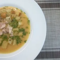 Гороховый суп с копченой курицей