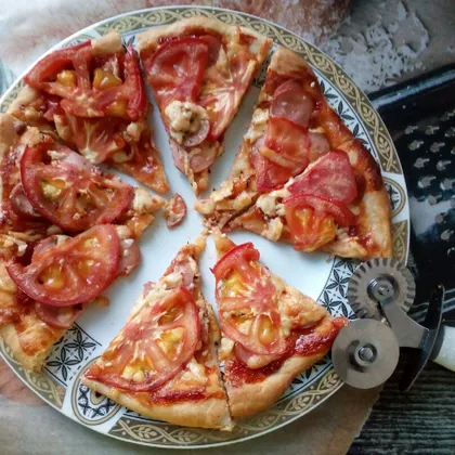 Пицца с сосисками🍕🍕🍕