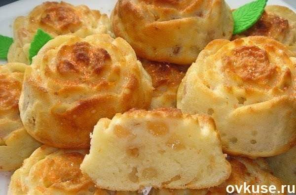 Творожные маффины с бананом