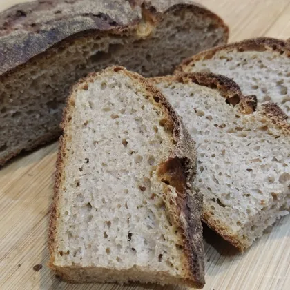 Пшеничный цельнозерновой Хлеб на Биге и ржаной закваске