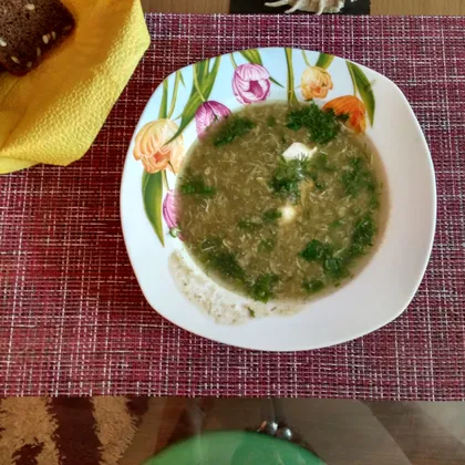 Зелёный суп с щавелем
