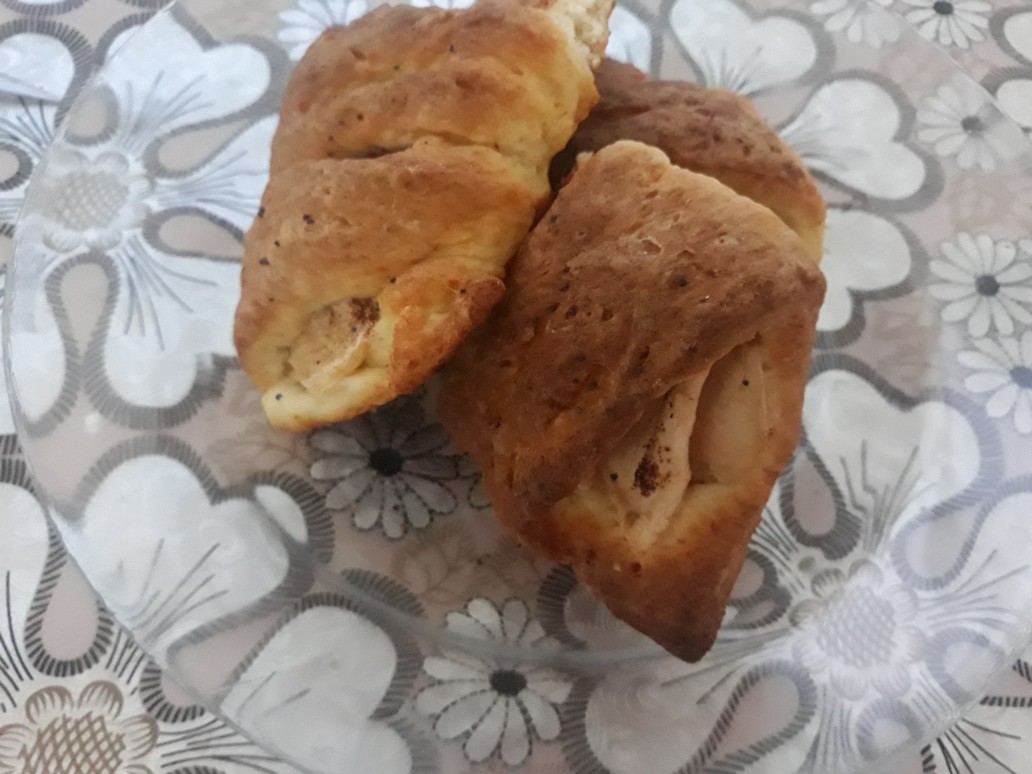 Творожные булочки с яблоком