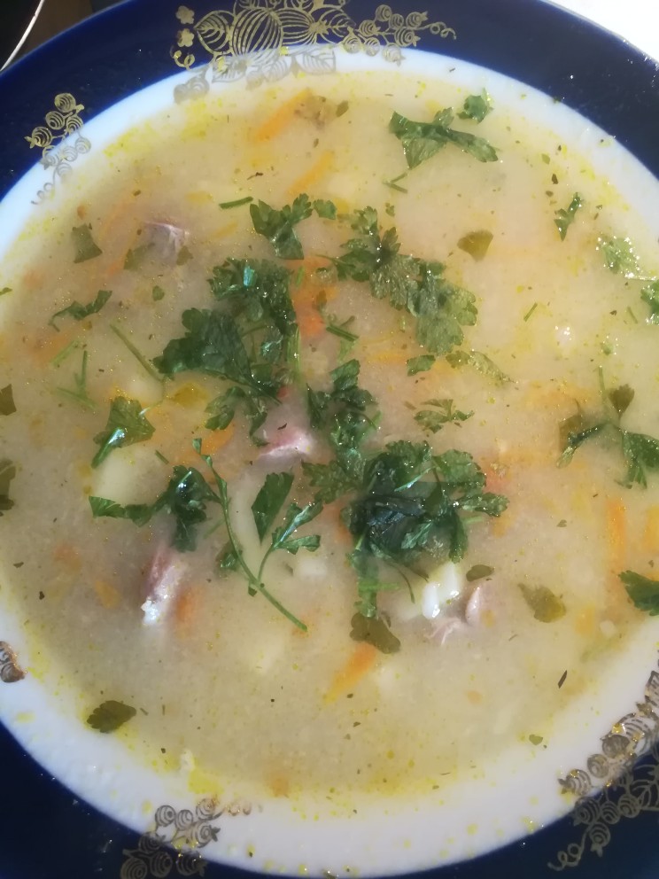 Суп с куриными желудочками