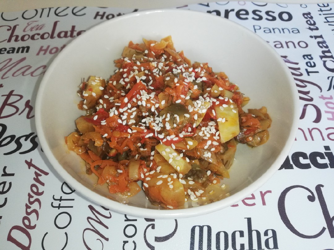 Быстрое рагу с кабачком