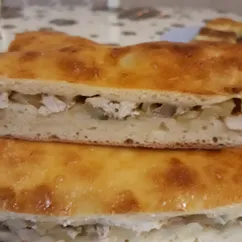 Пирог с курицей и грибами