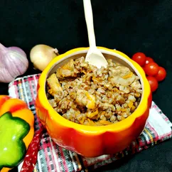 Гречка по-купечески со свининой в мультиварке