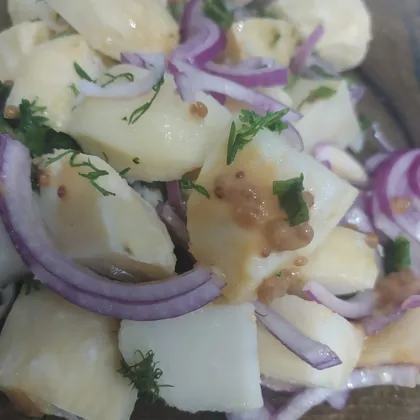 Горчичный салат с холодным картофелем