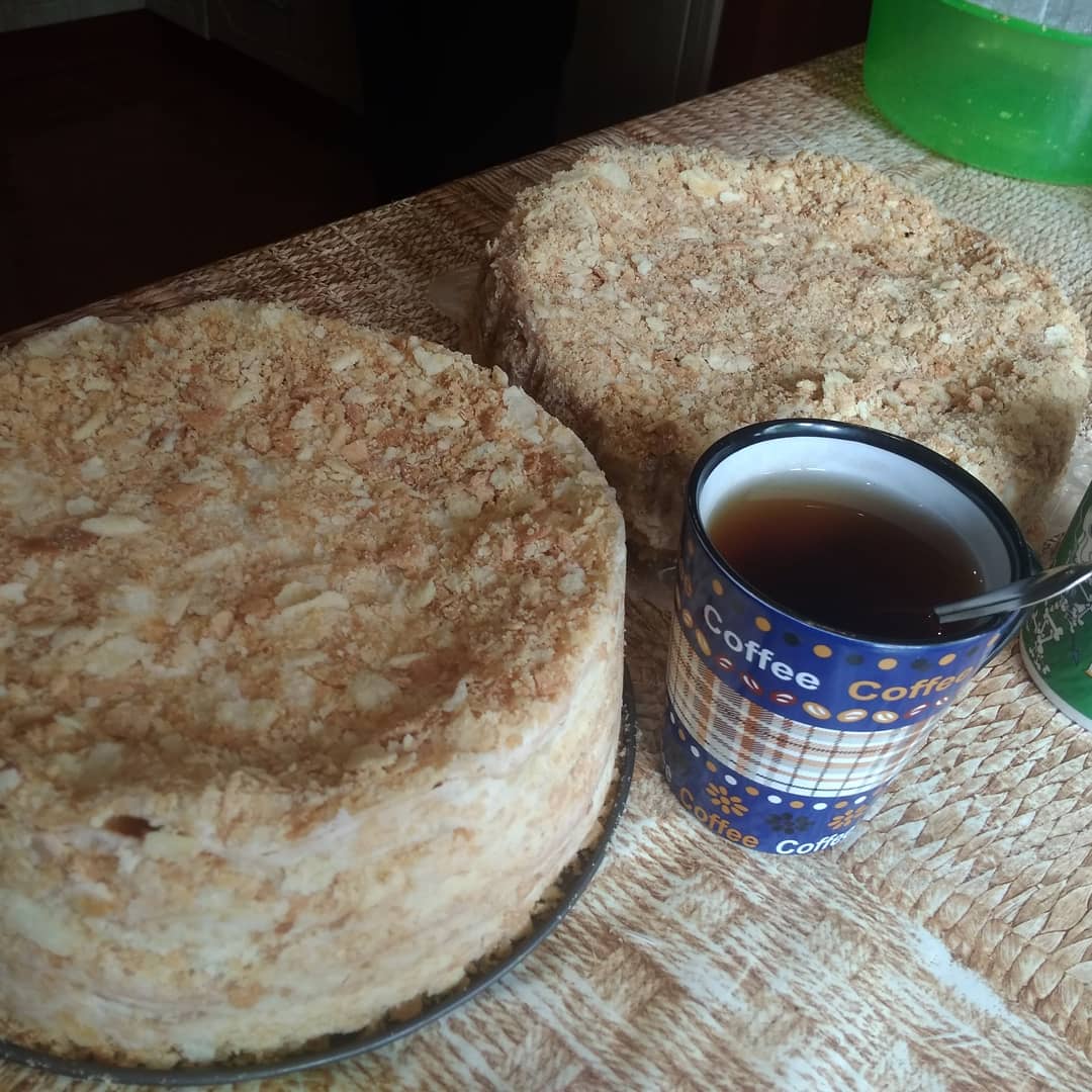 Наполеон с заварным кремом
