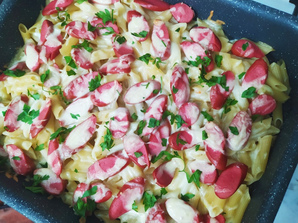 Запеканка из макарон с сосисками – пошаговый рецепт приготовления с фото