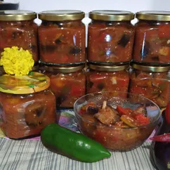 🌶️ Острый салат на зиму из баклажанов и перца