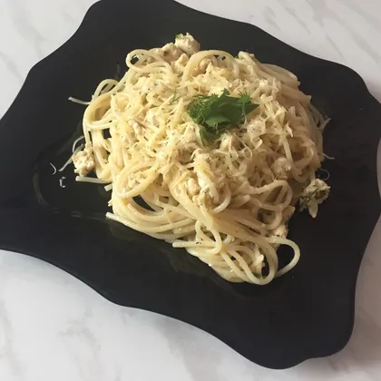 Спагетти с куриной грудкой #кулинарныймарафон