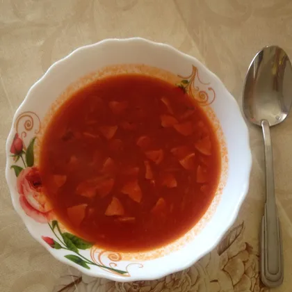 Суп из томатов с макаронами