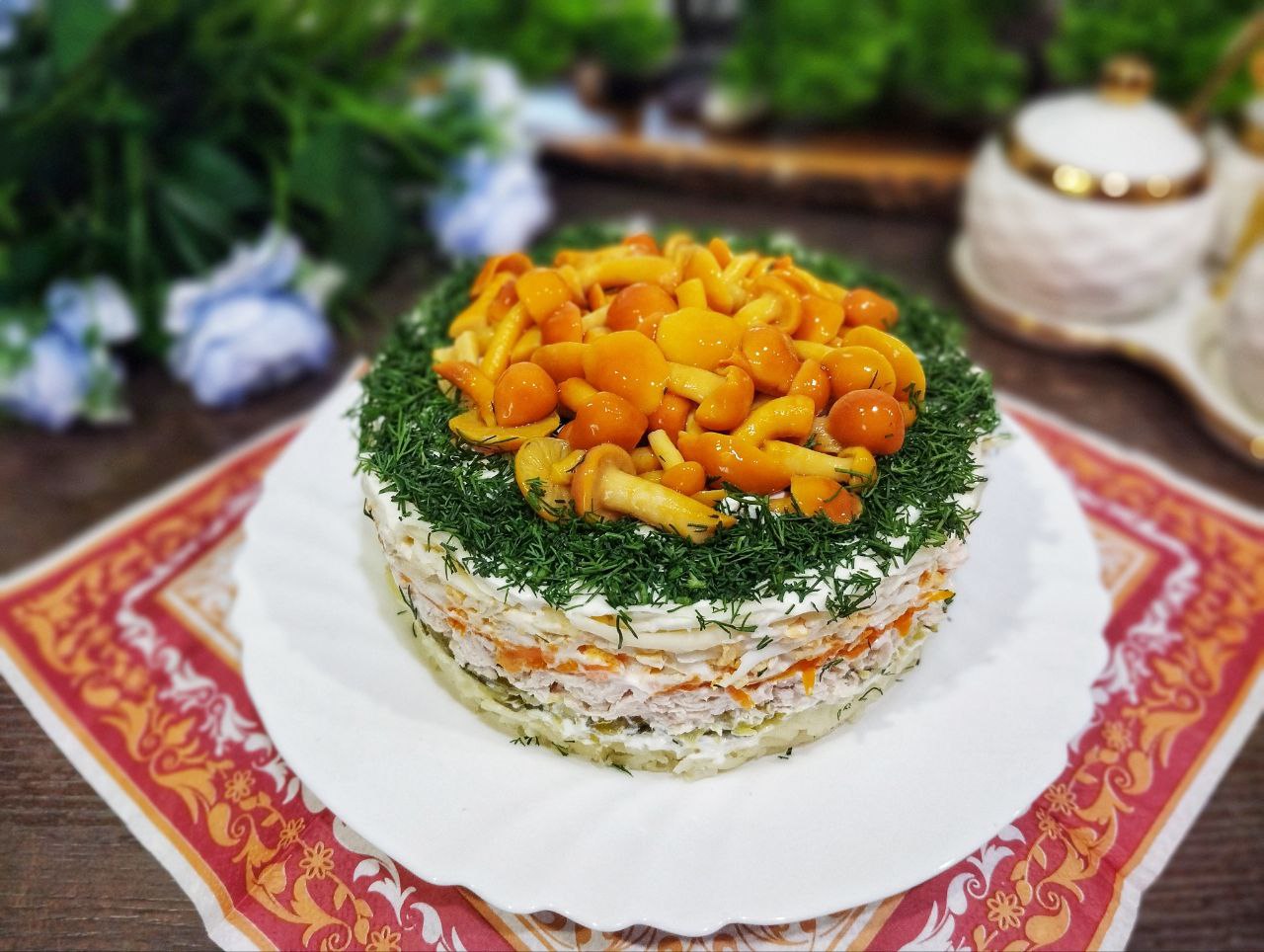 Салат "Грибное лукошко" 
