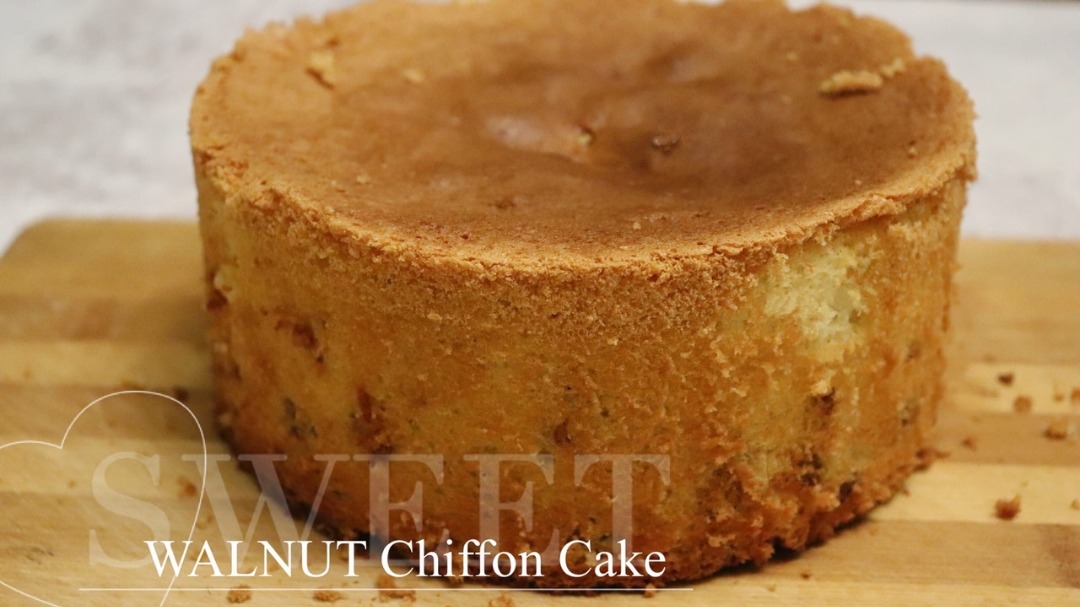 Бисквит с орехами без разрыхлителя и соды | Walnut Chiffon Cake