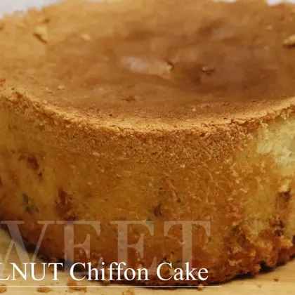 Бисквит с орехами без разрыхлителя и соды | Walnut Chiffon Cake