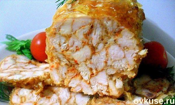Куриный рулет "Мраморный"