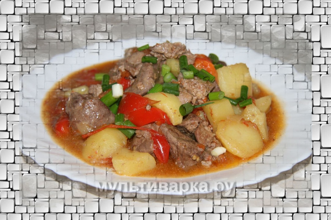 Жаркое с куриной печенью
