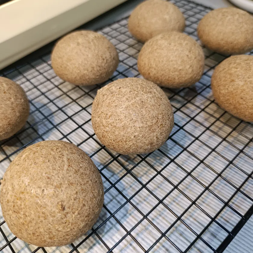 Безглютеновые булочки из муки зелёной гречки