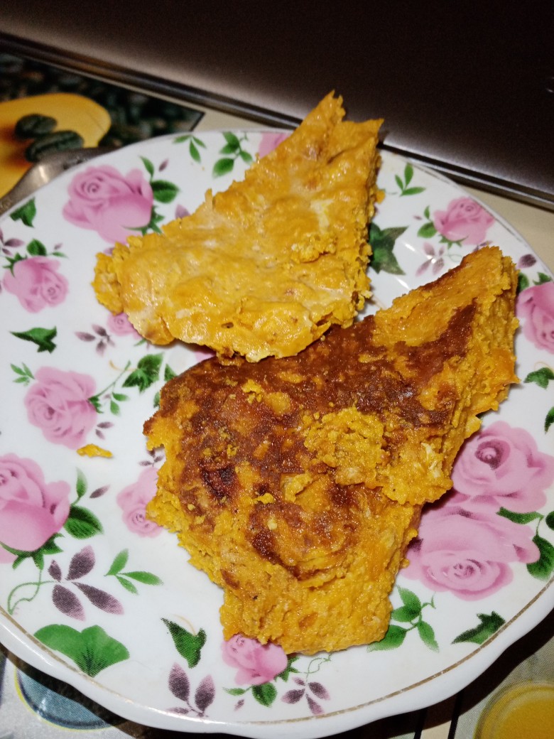 Тыква с яйцом