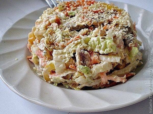 Салат С пекинской КАПУСТОЙ "ПЕРЕПОЛОХ"