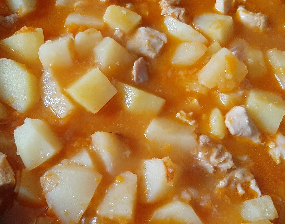 Тушеная картошка с курицей в кастрюле – пошаговый рецепт приготовления с фото