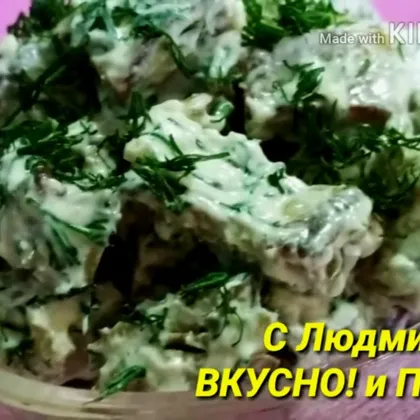 Баклажаны с творожным сыром и зеленью