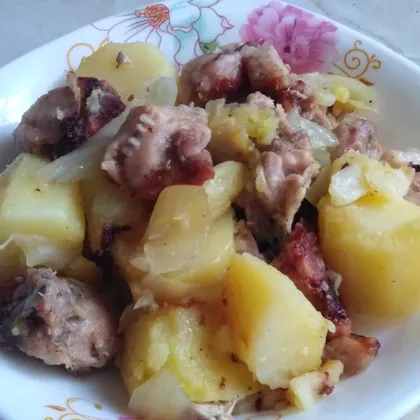 Мясо по-французски с картошкой, грибами и сыром в духовке простой рецепт с фото пошагово