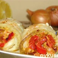 Рыбные рулетики с сыром и сливками