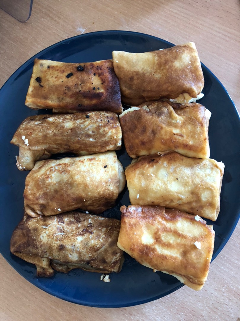 Блины 🥞, фаршированные мясом и творогом