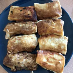 Блины 🥞, фаршированные мясом и творогом