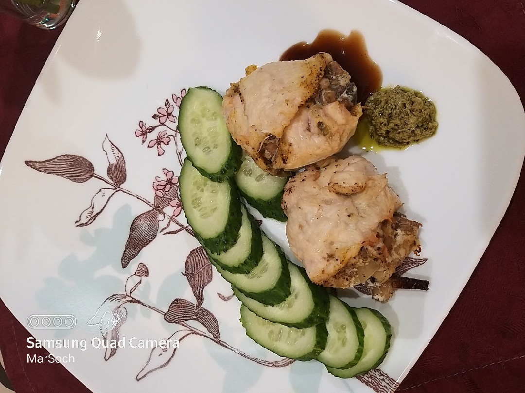 Куриные мешочки с сыром и грибами в духовке: рецепт с фото пошагово