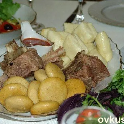 Аварский хинкал с мясом и чесноком
