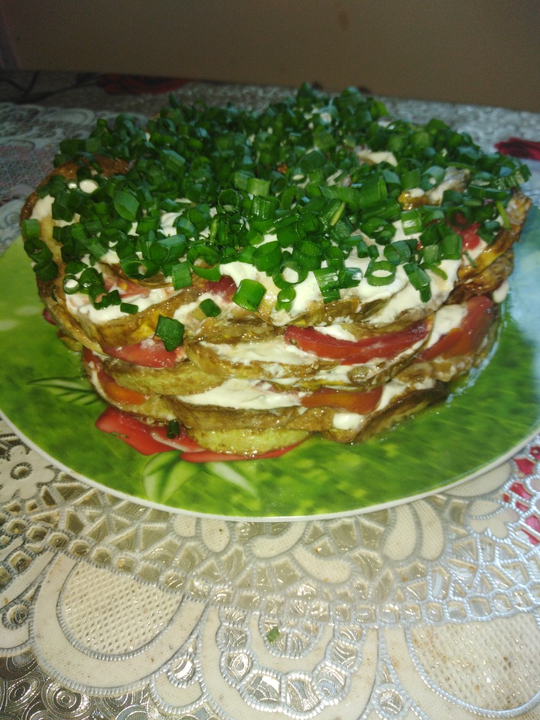 Кабачки, жареные с чесноком и помидорами😍
