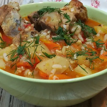 #снап Вкусный чабанский наваристый  суп с овощами и рисом