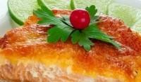 Горбуша с сыром и овощами