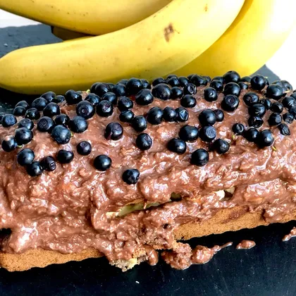 Банановый шоколадный торт с черникой 💜 Vegan