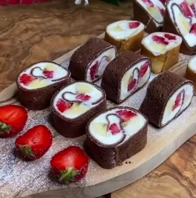 Блинные роллы 😊😋