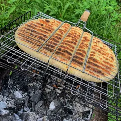 Лепёшки с сыром на мангале