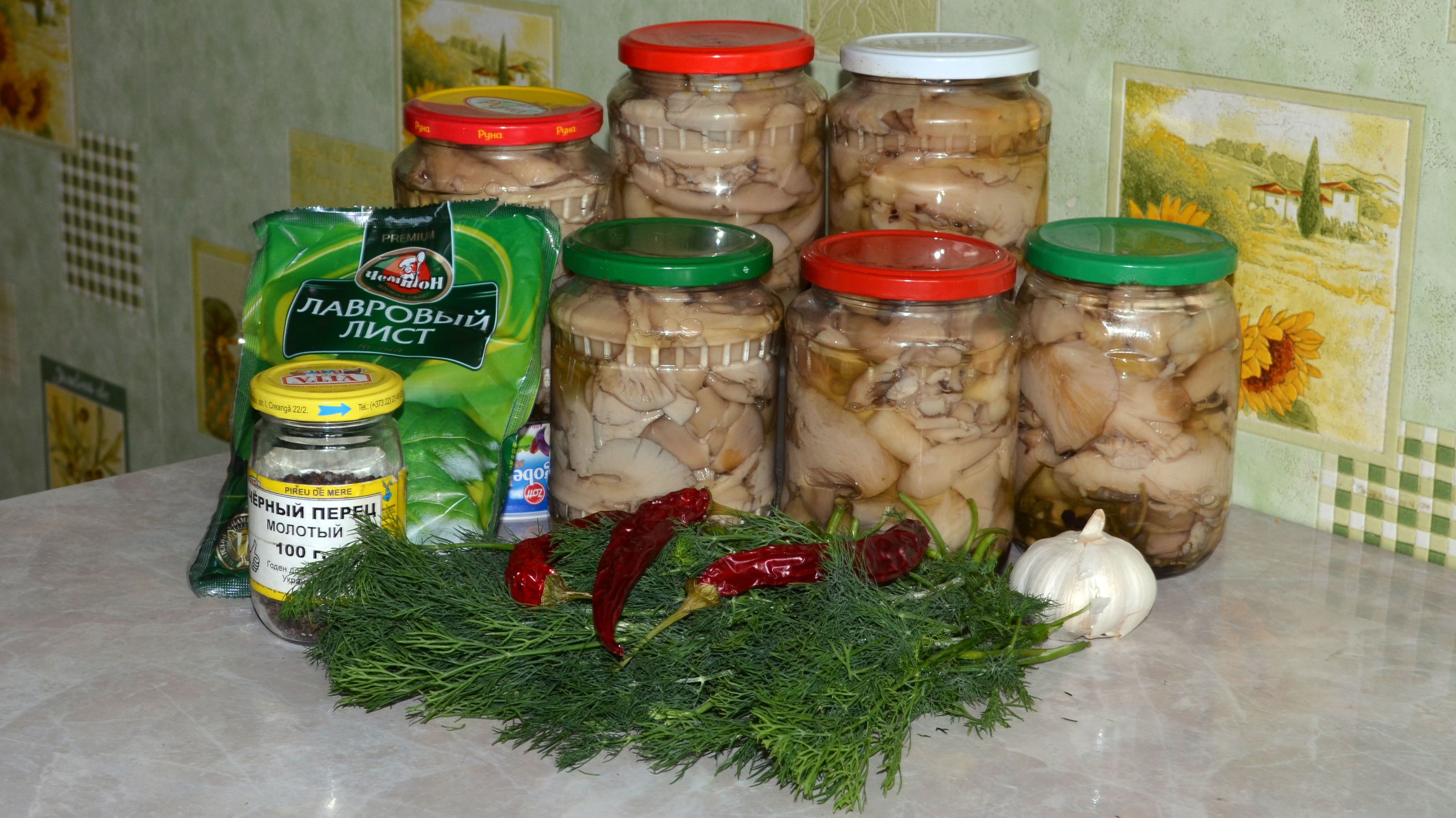 Вешенки консервированные, маринованные