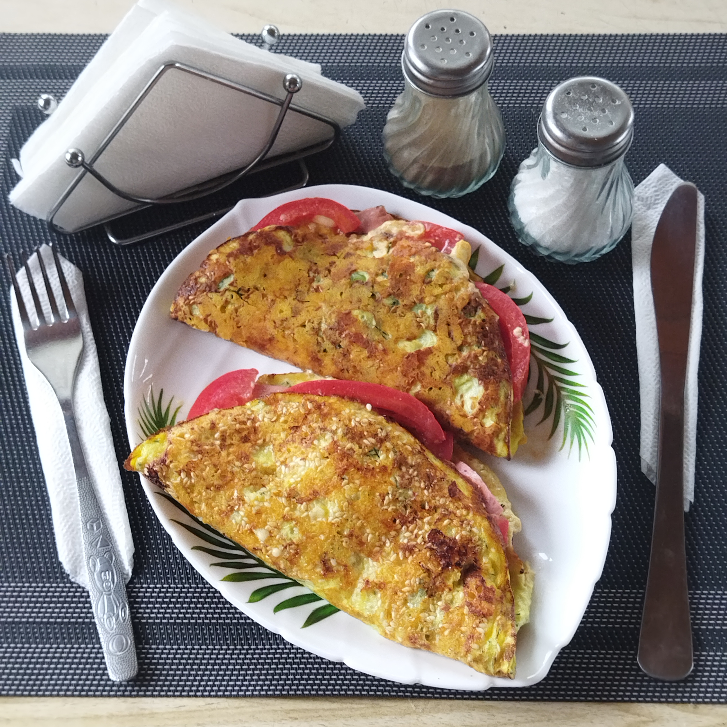 Омлет с сырной корочкой