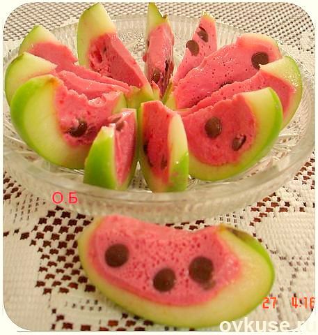 Десер "Арбузные дольки"