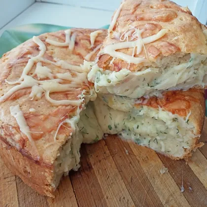 Пирог с сырно-картофельной начинкой из творожного теста