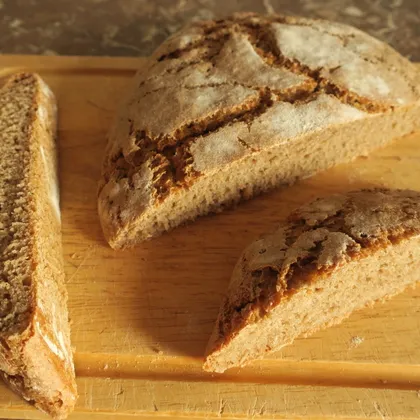 Хлеб пшенично-ржаной на ржаной закваске. Печем на противне без формы