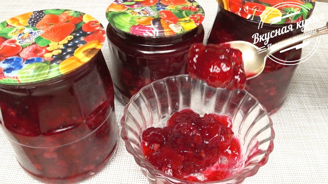 Вишневое варенье с коньяком и орехами | Cherry jam with cognac and nuts