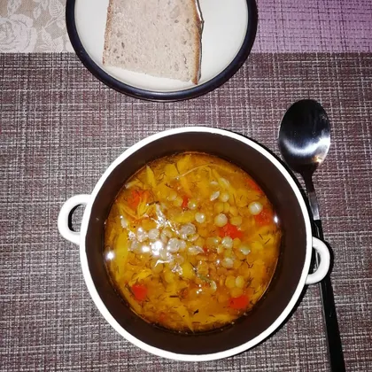 Суп с капустой и чечевицей