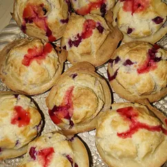 Рисовые пп кексы с брусникой