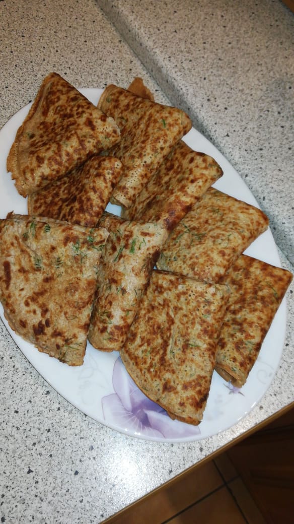 Пп блинчики с укропом
